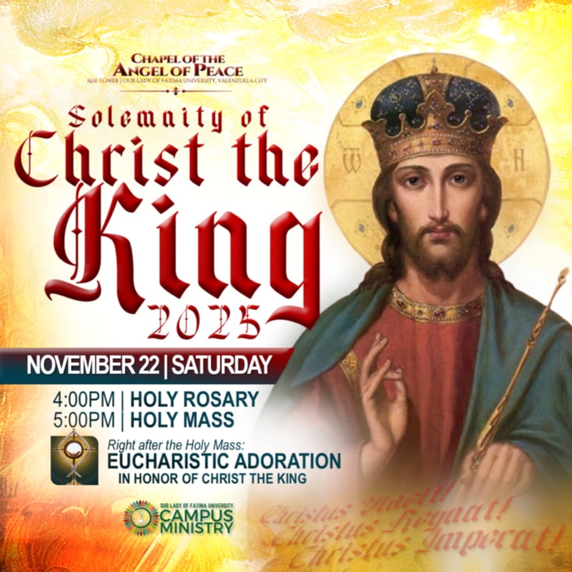 Christ the King, the face of suffering